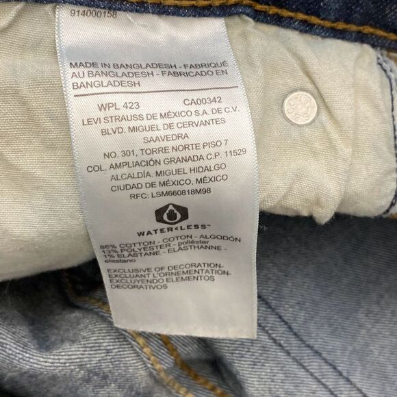 Levi's Men's Blue Signature Gold Cotton Regular Straight Leg Jeans Size 34x32 - Picture 9 of 10